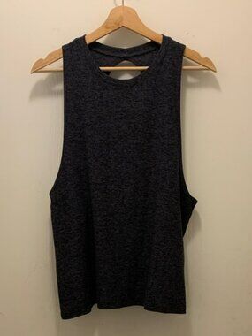 Beyond Yoga Charcoal Space Dye Muscle Tee